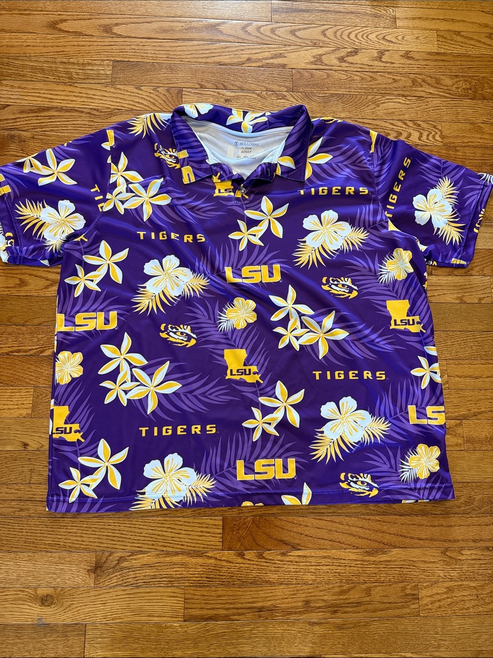 Holloway LSU Purple & Gold Hawaiian Polo